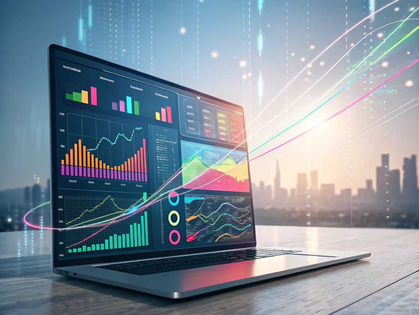 A digital interface displaying AI-driven prospecting tools, showcasing automated lead generation and qualification processes.
