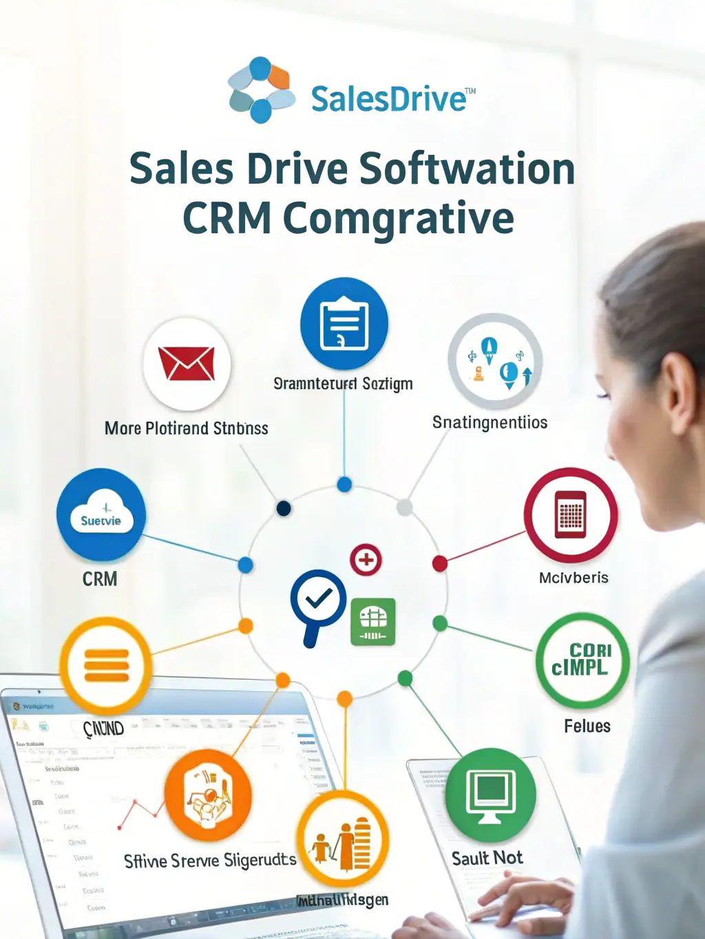 A graphic illustrating the AI Sales Engine platform's integration capabilities, showcasing its ability to connect with popular CRM systems, marketing automation platforms, and other business applications. The graphic should emphasize the platform's open architecture and flexibility.